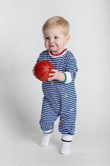 Stripe Knit Longall With Emb Sport Balls