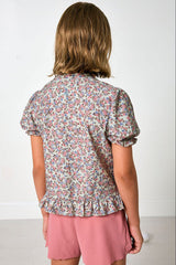fall floral ruffle tee