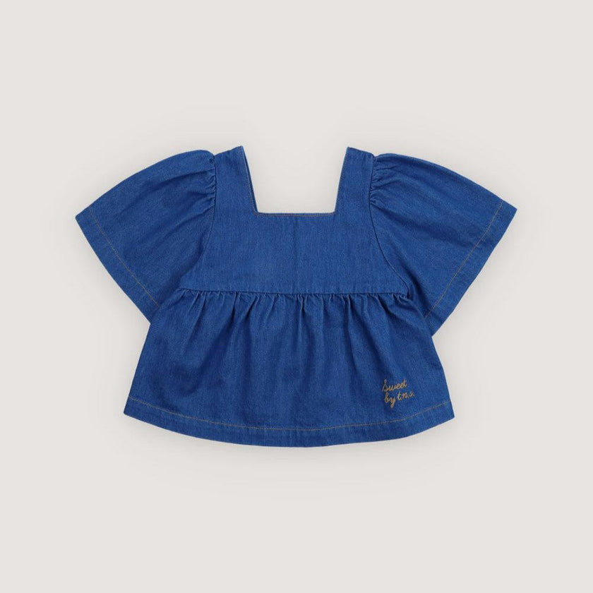 Tulip Blouse Blue Denim