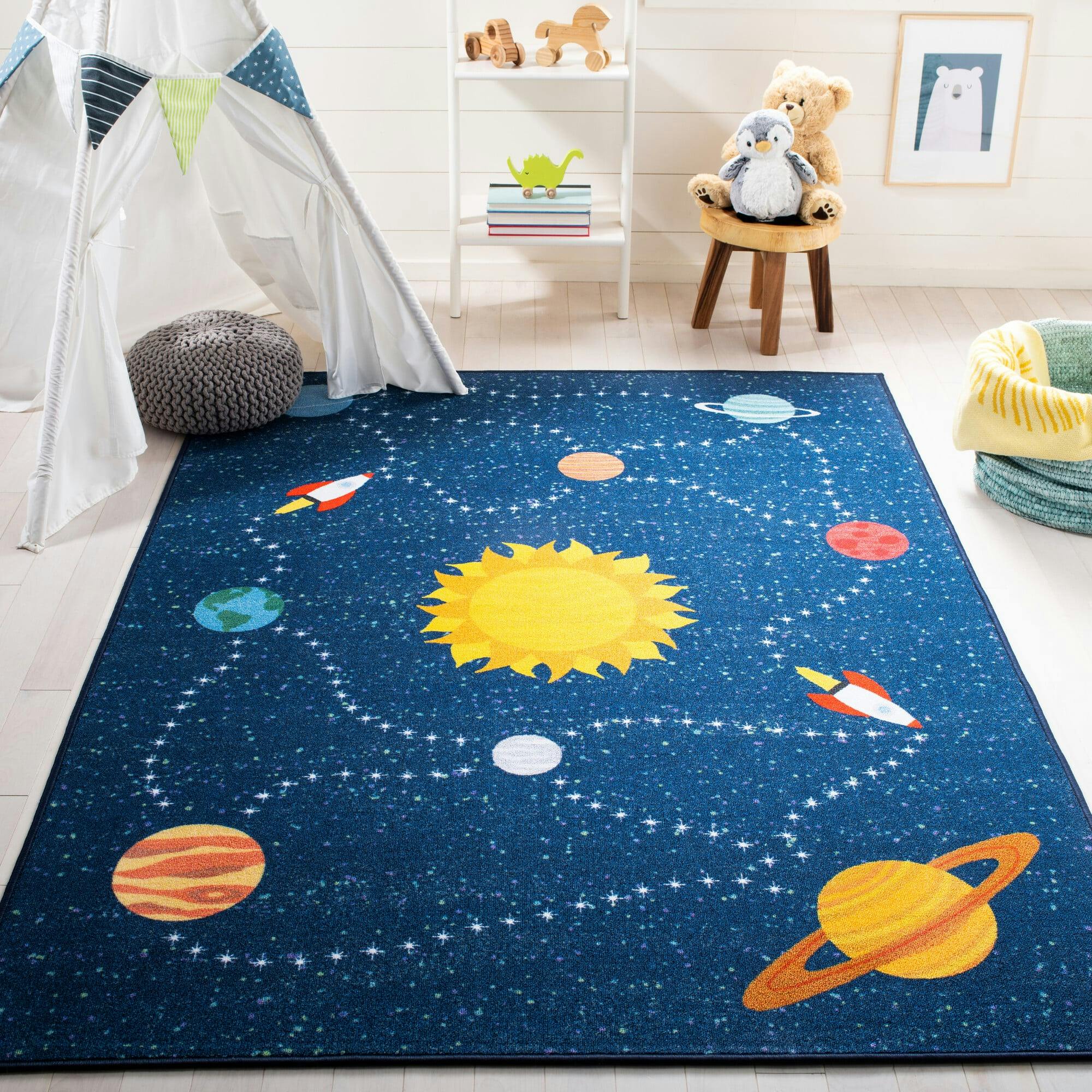 Kids Playhouse Tripp Rug, Navy