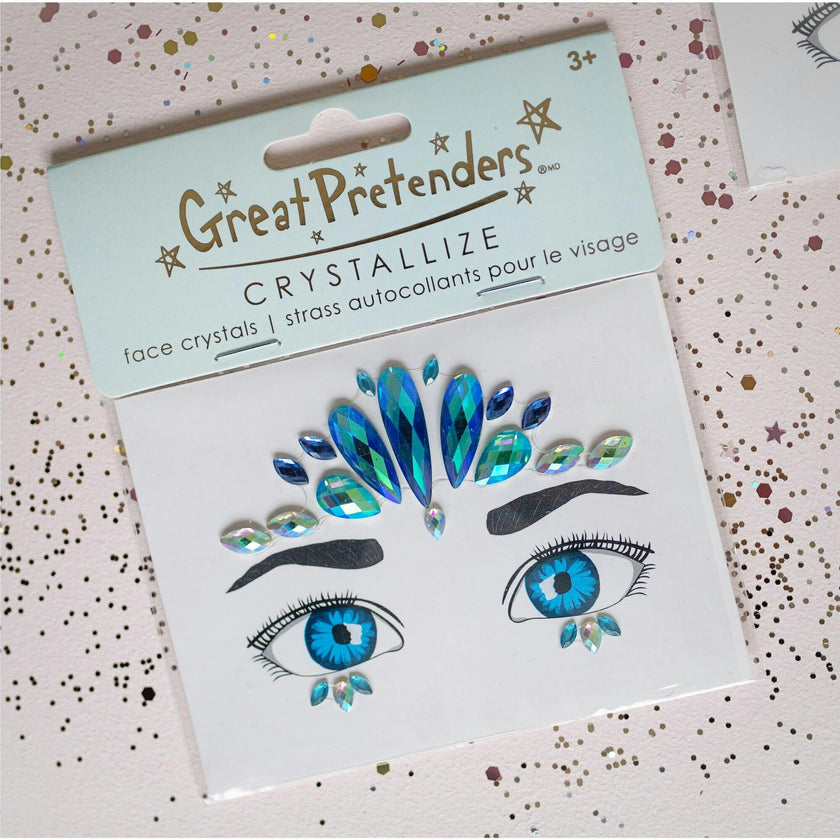 6 Packs Ocean Mermaid Face Crystals