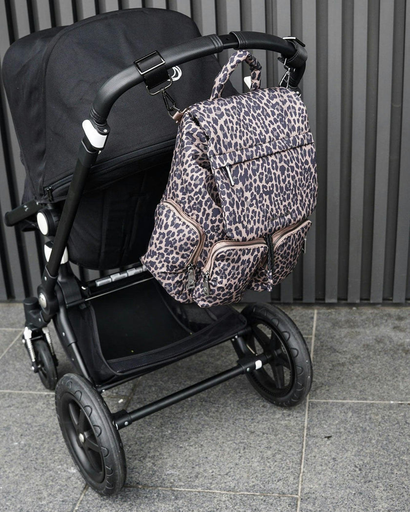 Alto Changing Backpack Brown Tonal Leopard