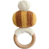 Cotton Crochet Rattle Teether Bee
