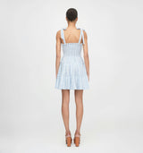 The Ribbon Charlotte Nap Dress - Blue Petal Stripe