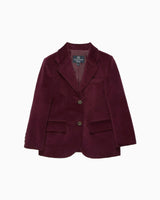 Hamish Velvet Blazer in Claret