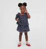 The Tiny Annabella Skirt -  Daisy Ditsy Toss Navy