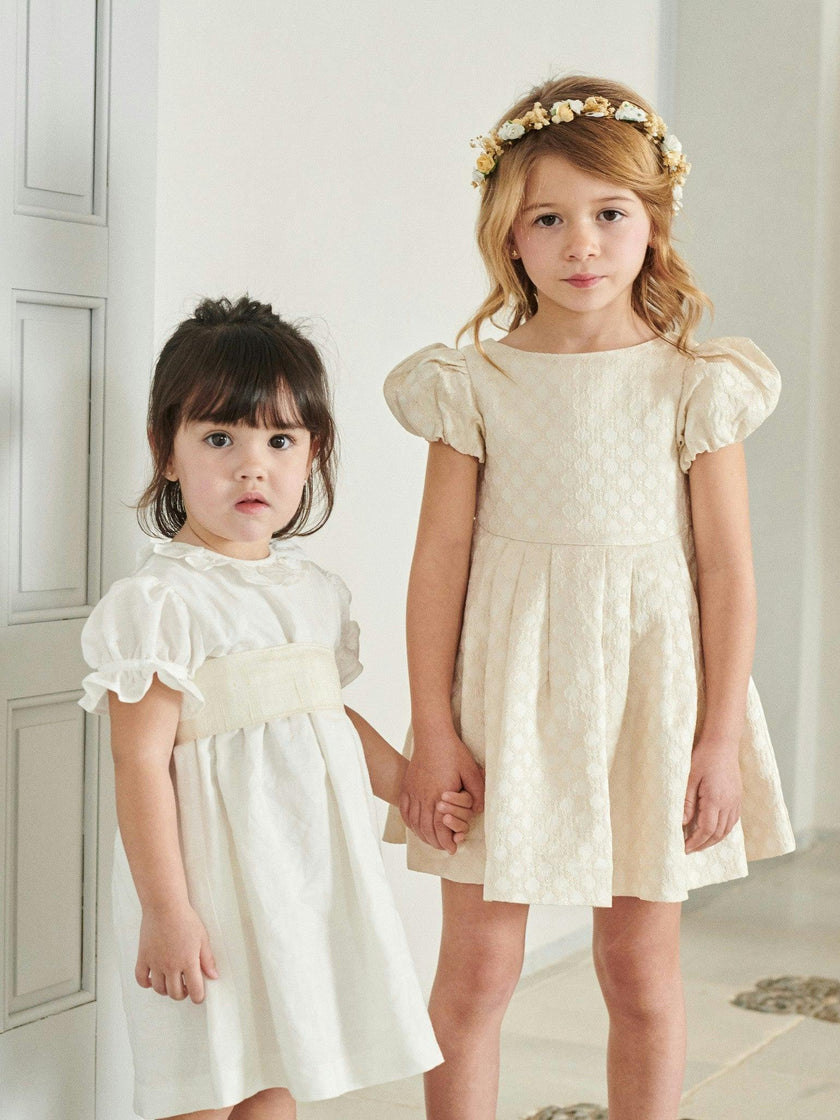 Vega Ceremony Baby Girl Set with Silk Sash