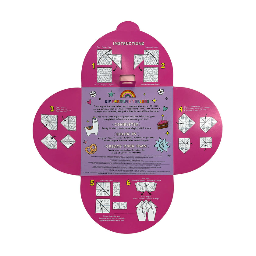 DIY Fortune Tellers Activity Kit - 24 Designs - 2 Sticker Sheets