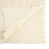 BONPOINT Embroidered Knit Blanket - Blanc Lait