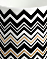 High Vase ZIG ZAG  Gold diam. 6.3", H 14"
