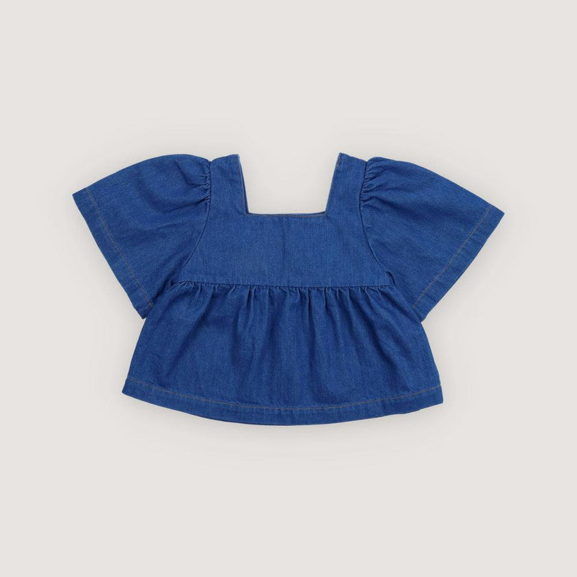 Tulip Blouse Blue Denim