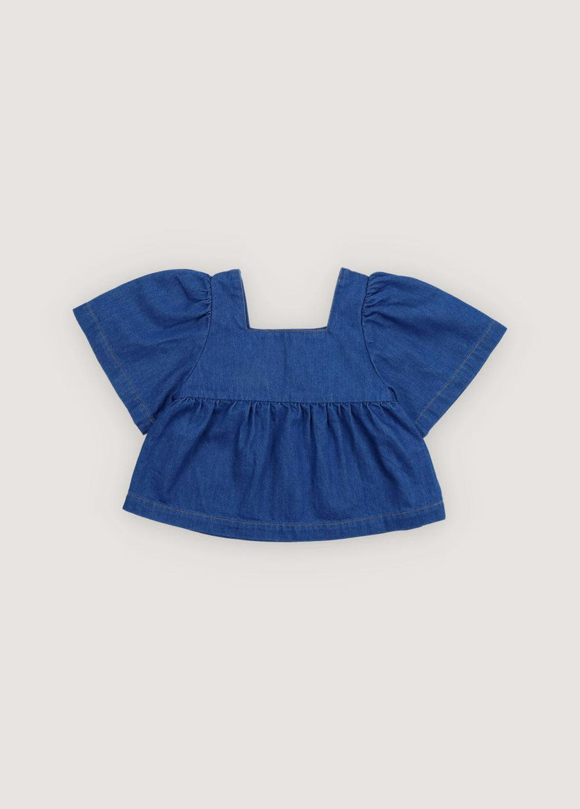 Tulip Blouse Blue Denim