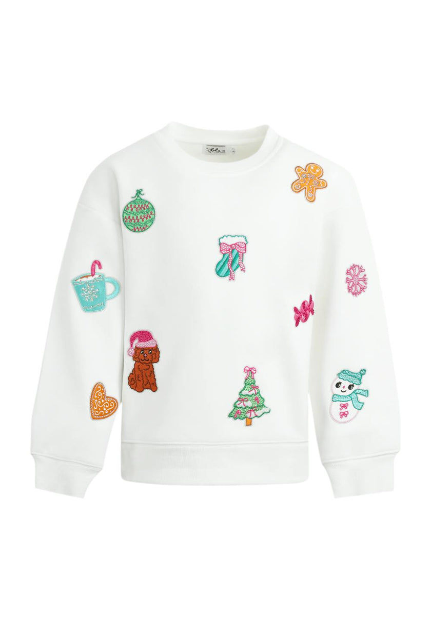Sweet Holiday Patch Sweatshirt
