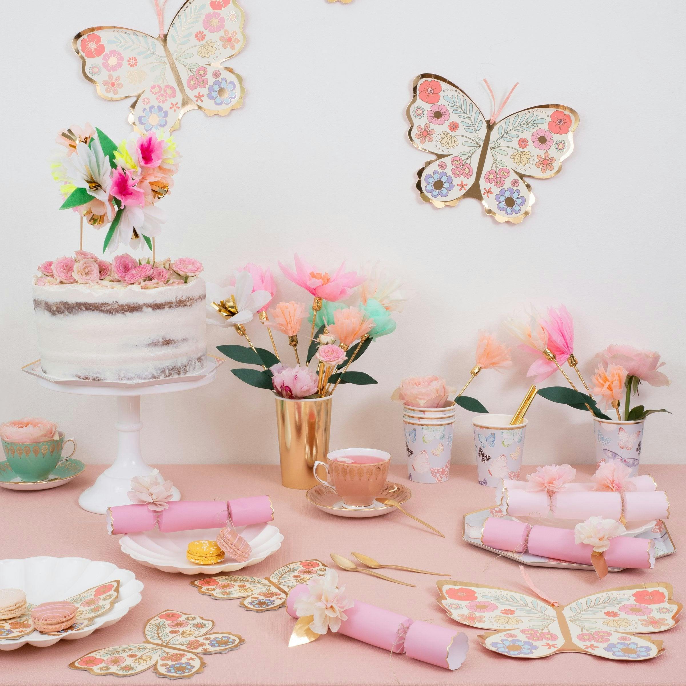 Tissue Floral Crackers