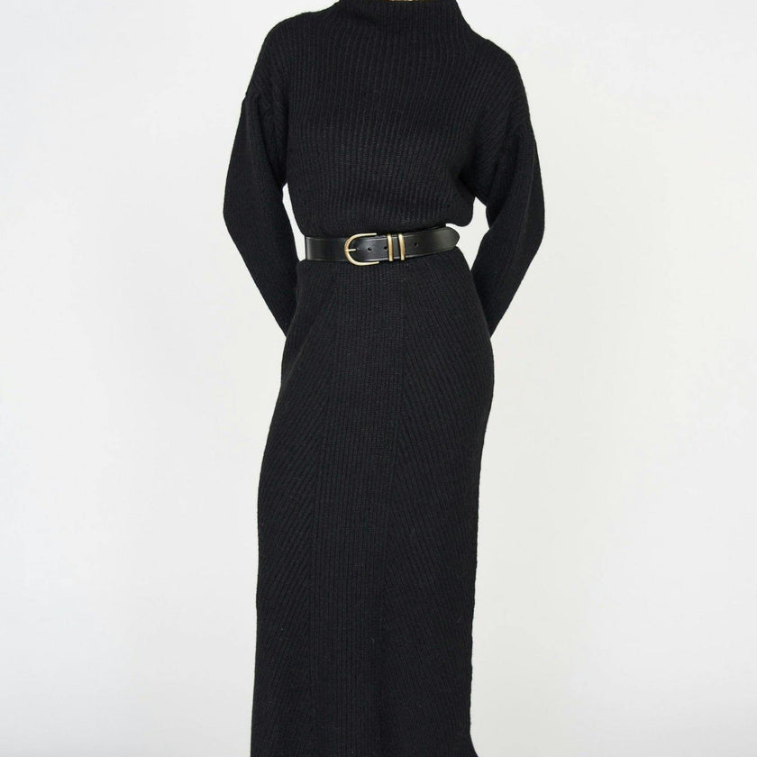 Pichu Pichu Sweater Dress in Black