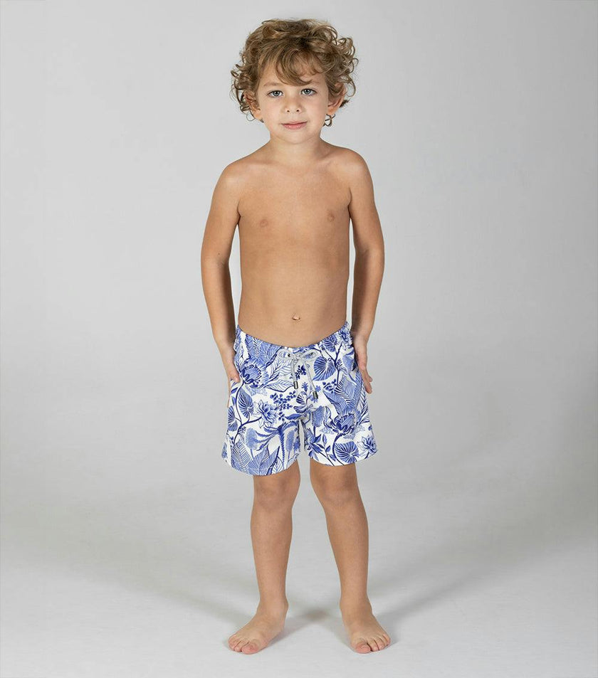 boys swim shorts tropical