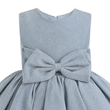 Blue Isalyn Glitter Bow Dress