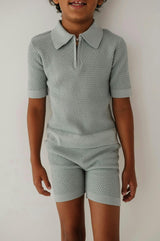 Boys Sweater Top in Cloud Blue