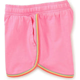 Rainbow Binding Track Shorts, Pink