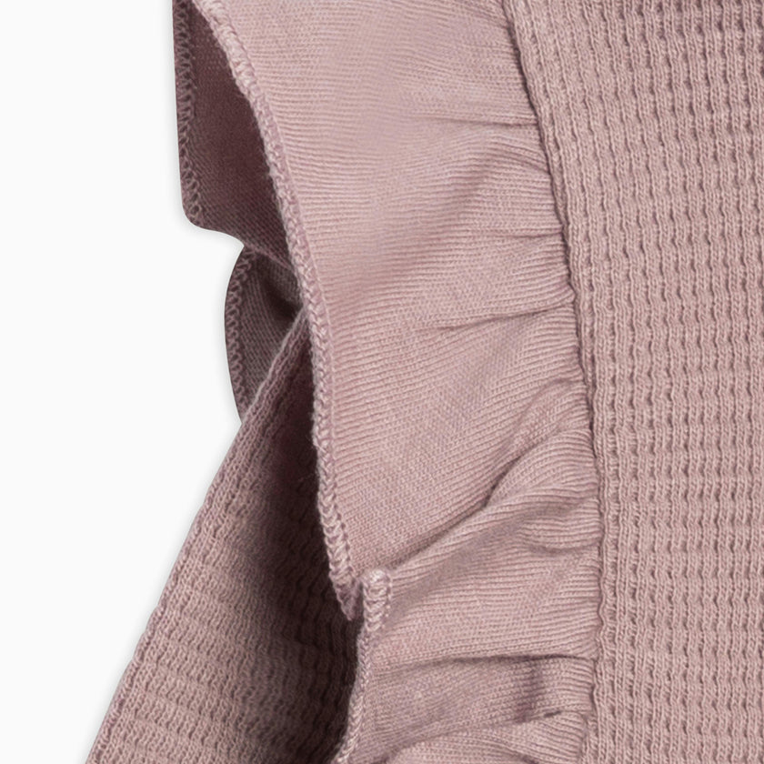 Mila Waffle Knit Flutter Sleeve Romper