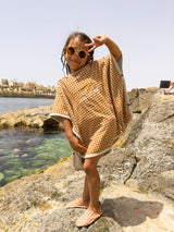 Original Round Sustainable Sunglasses | Bio-Based Bendable Polarized | Sienna Gingham