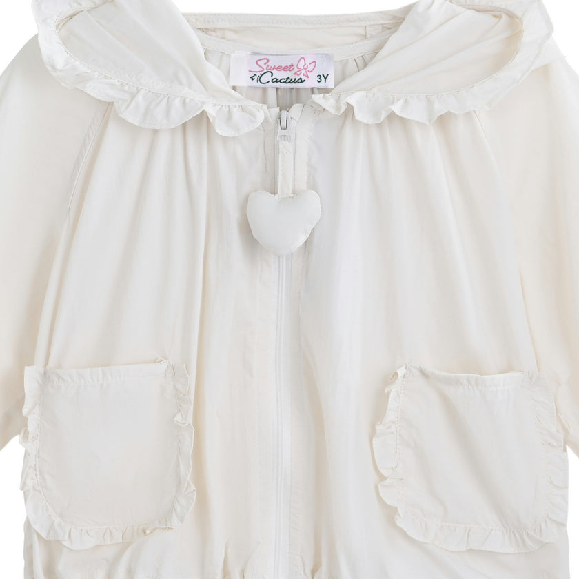 White Lace-Trim Skirt Ensemble