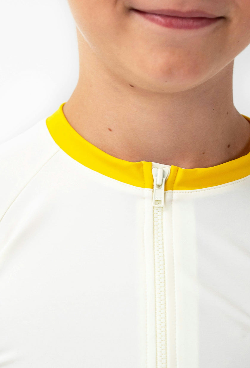 Leo Rashguard Ivory And Sicilian Yellow