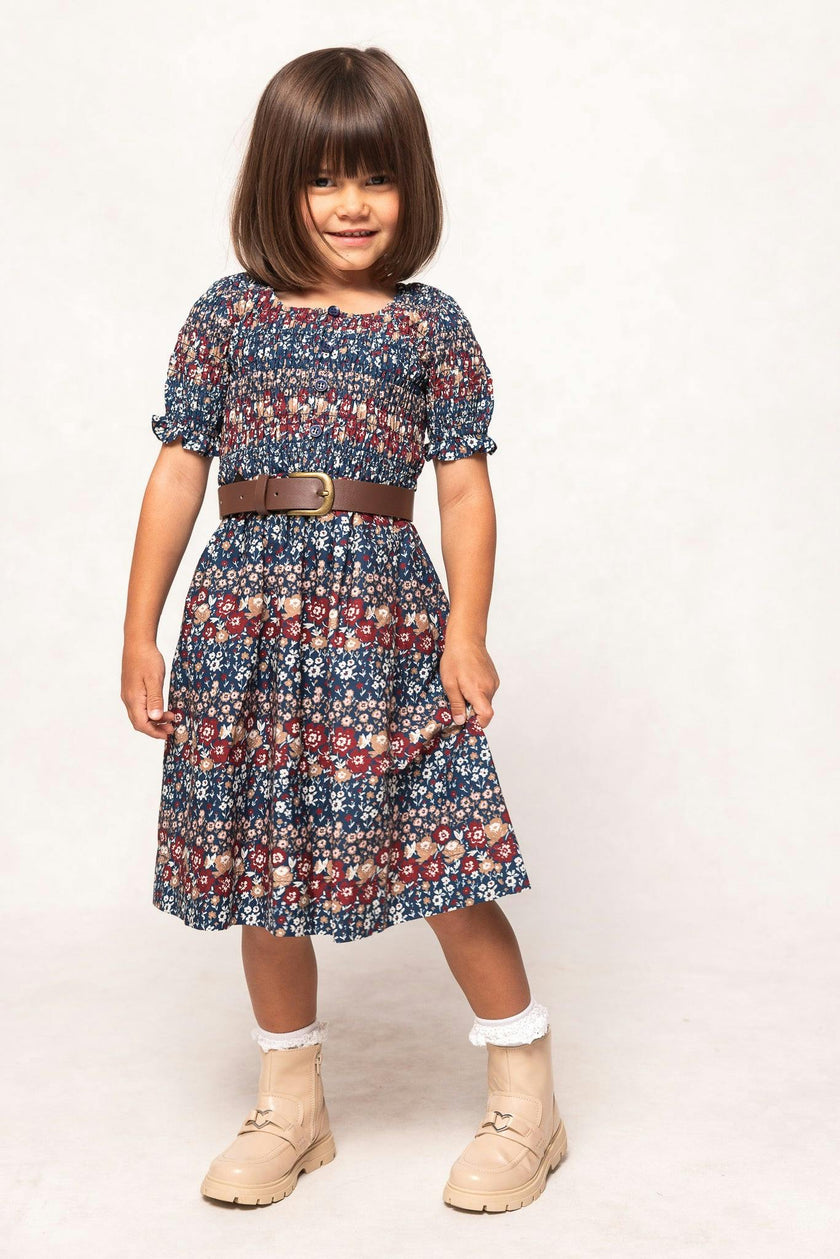 Mini Parker Dress in Dusk Floral Medley