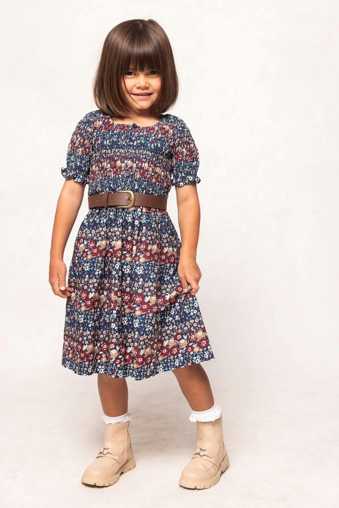 Mini Parker Dress in Dusk Floral Medley