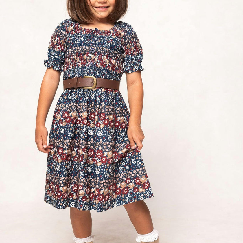 Mini Parker Dress in Dusk Floral Medley