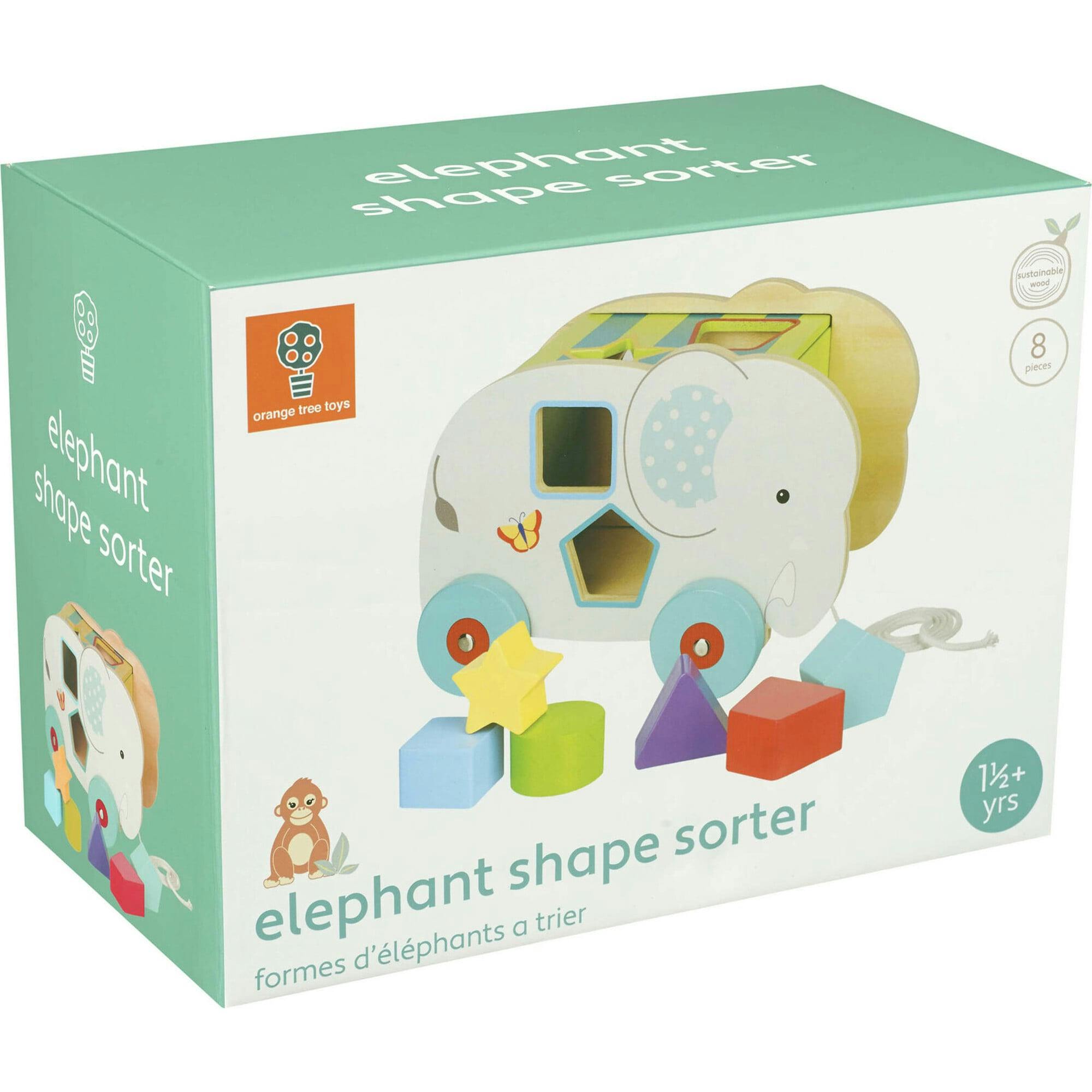 Orange Tree Toys: Shape Sorter: Jungle - Wooden Wheeled Animal Sorter