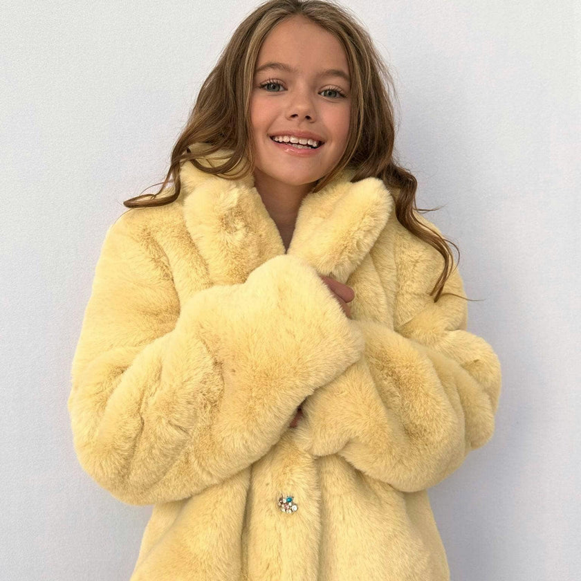 Little Miss Sunshine Faux Fur Jacket