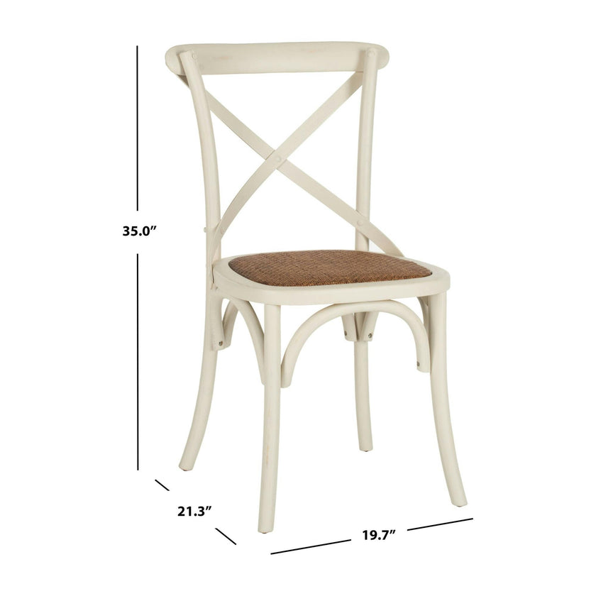 Set of 2 Franklin X Back Farmhouse Chairs