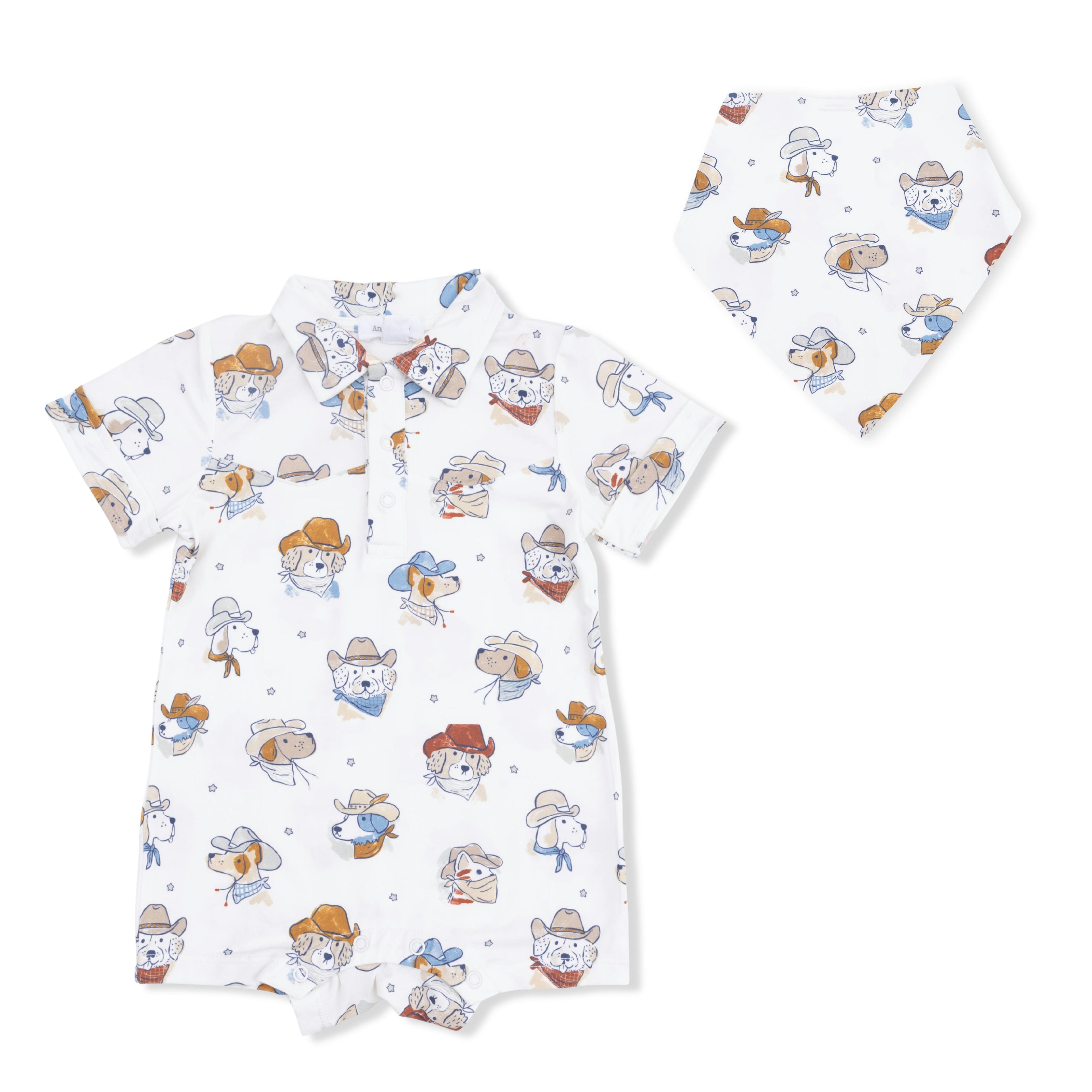Cowdogs - Cowboy Shortie & Bandana Bib Set