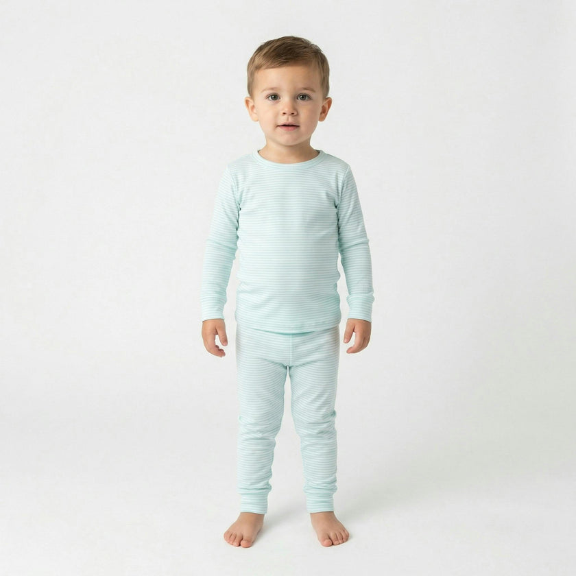 Cloud Stripe Bamboo Toddler Pajama Set