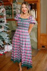 Sunday Best Dress in Vibrant Plaid