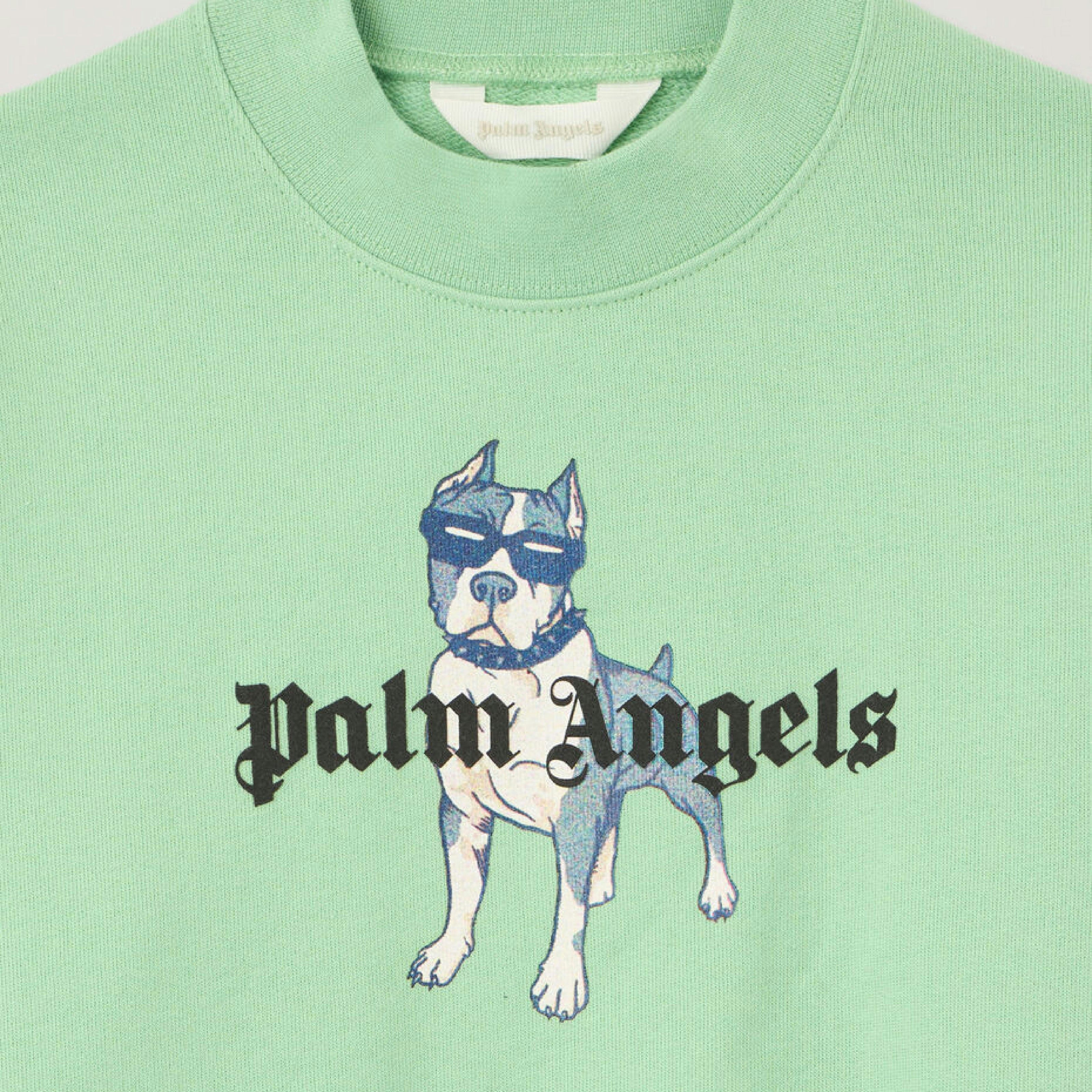 Green Palm Dog Graphic Sweatshirt