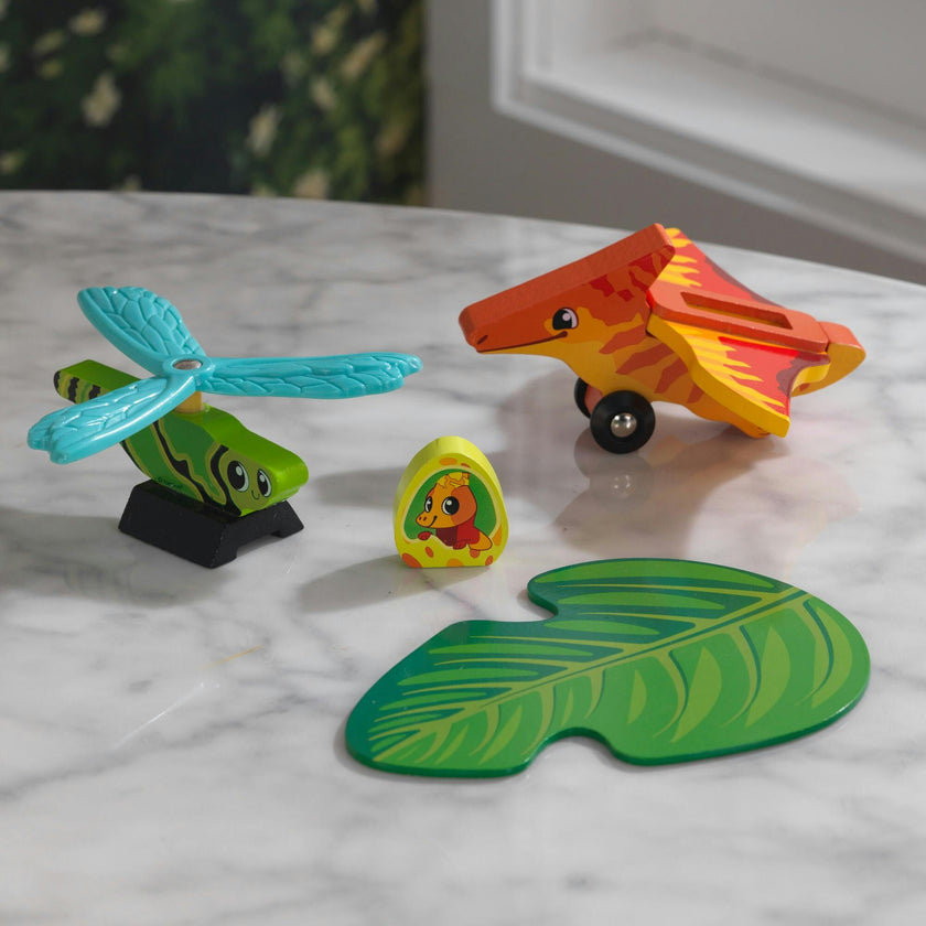 Adventure Tracks™: Dino World Prehistoric Pals: Flyers Wooden Train Track Vehicles