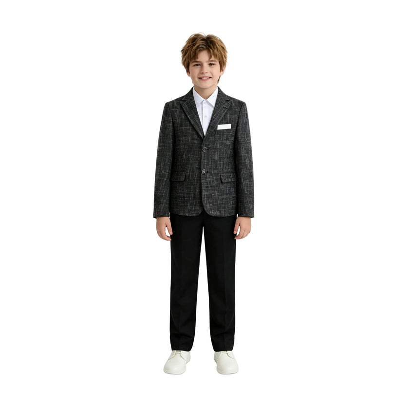 Black Alexander Checked Pattern Blazer Suit Set