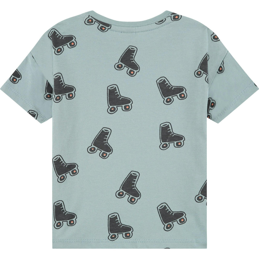 All-Over Roller Skate Graphic Print T-Shirt