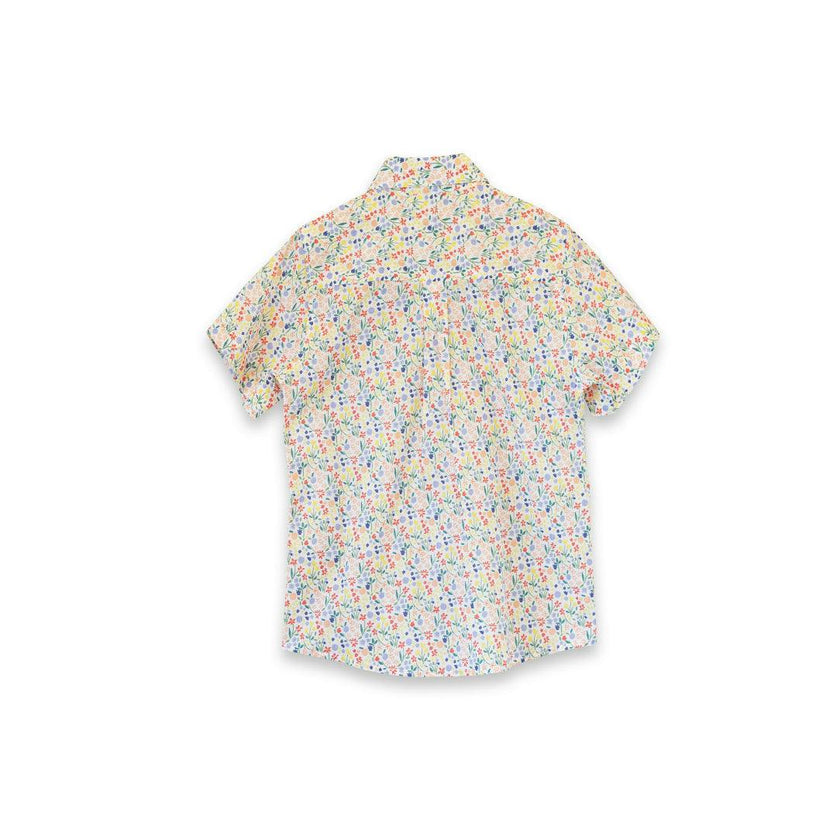 Boys Collar Shirt | Yellow Petal Confetti
