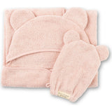 Hooded Towel + Wash Mitt Set Blush