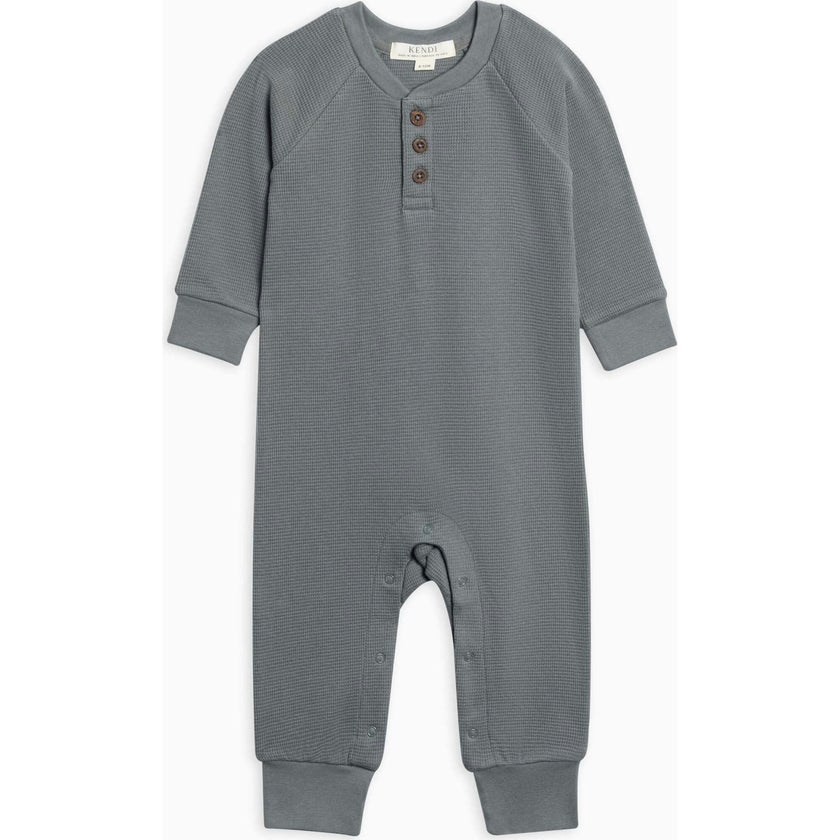 Crosby Waffle Knit Henley Romper