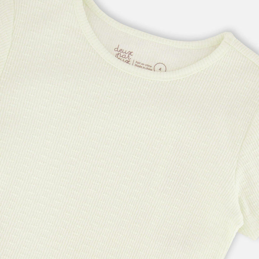 Crinkle Jersey T-Shirt Off White