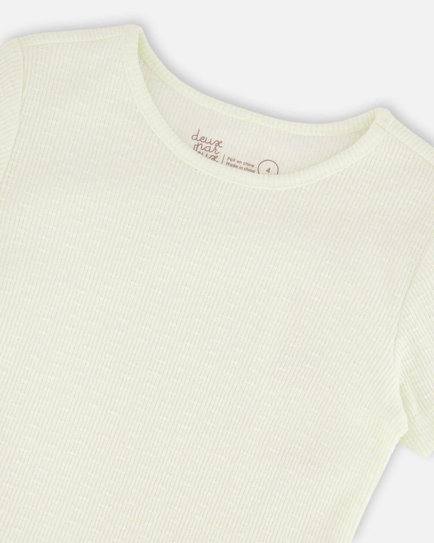 Crinkle Jersey T-Shirt Off White