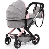 Bayer Design Dolls: Pram Xeo - Grey & Pink
