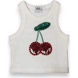 Women's Beaded Gem Cherry Tank