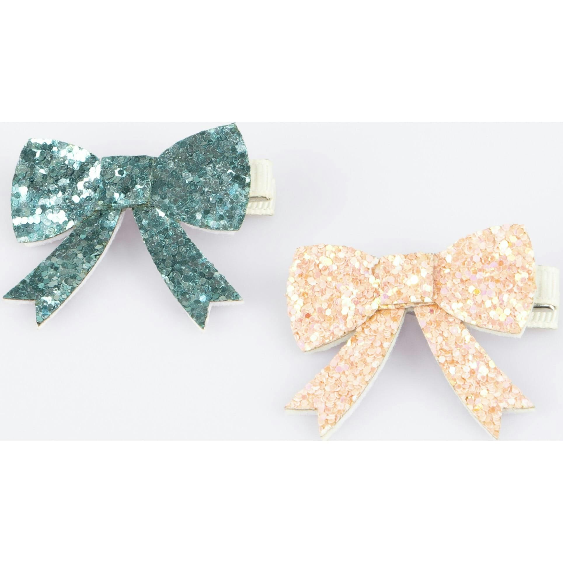 Glitter Bow Hair Clips