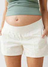 Soft Cotton Utility Maternity Shorts