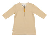 Microgrid Patterned 3/4 Sleeve Shirt